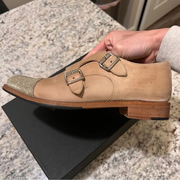 The Office of Angela Scott Mr. Colin Monkstrap Loafers Leather Shoes size 36.5 - Picture 5 of 13